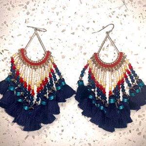 Colorful Tassel Drop Earrings